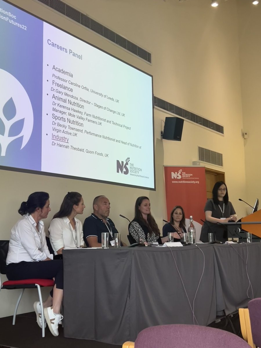 Fantastic careers panel to round off a great two days at Nutrition Futures 2022. Thanks to <a href="/OrfilaCaroline/">Prof Caroline Orfila</a> @Drgarymend @keresena <a href="/farmerbeckytown/">Becky Townshend</a> and <a href="/NutritionHannah/">Hannah Theobald, PhD, RNutr</a> 
for sharing their valuable advice. #NutritionFutures22 <a href="/NutritionSoc/">Nutrition Society</a>
