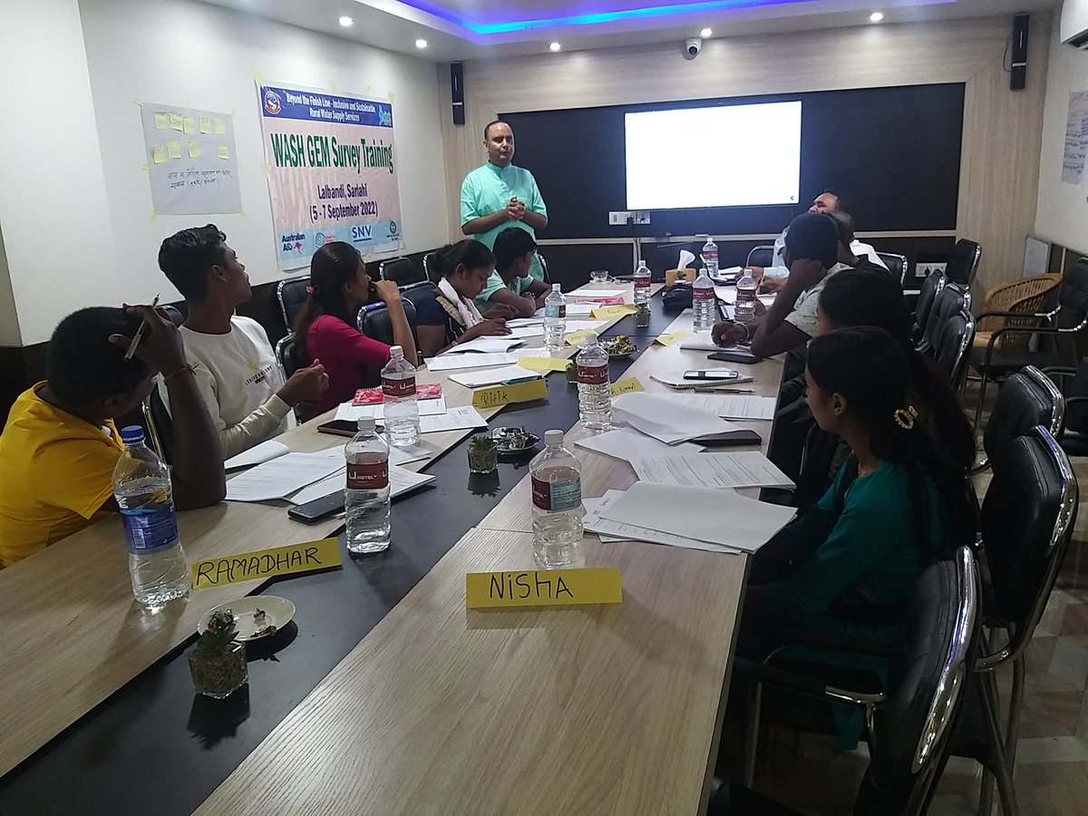 #WASH- GEM survey training conducted  by <a href="/SnvNepal/">SNV Nepal</a> @ISF-UTS @RWUA in Sarlahi Nepal. Under @WFW Fund BFL project.
