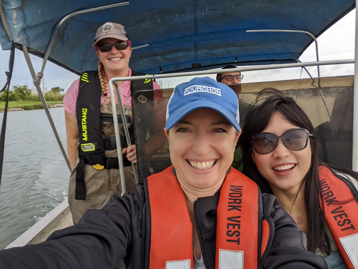 It is a beautiful morning as The Water Institute's <a href="/mmbaustian/">mmbaustian</a>, <a href="/BingqingLiu3/">Bingqing Liu</a>, Erin, and Andrew head out to the marshes around Port Fourchon for some Blue Carbon field work.