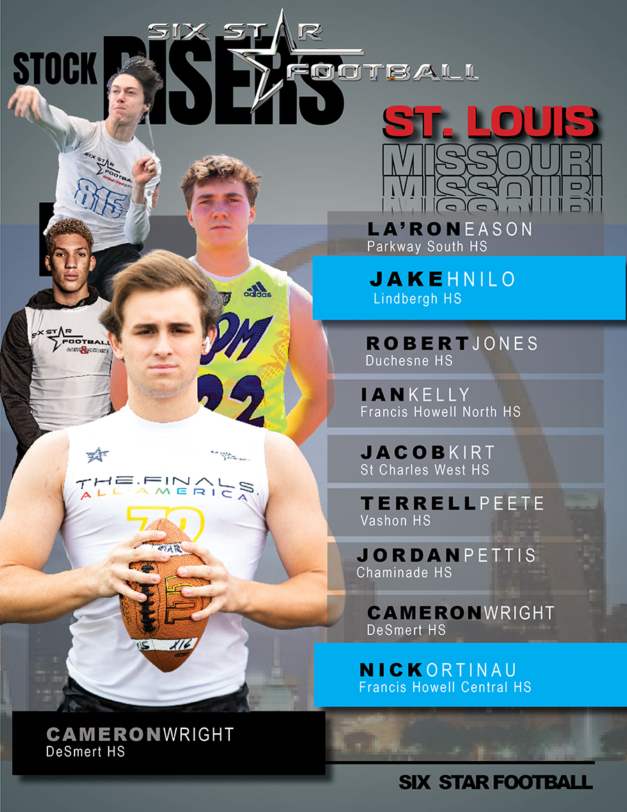 STOCK RISERS I St Louis-area prospects raising profile this season (2023)

✔️A look at several STL prospects on the rise
@LaRonEason2 <a href="/jake_hnilo/">Jake Hnilo</a> <a href="/RobertJones2023/">Robert Jones</a>
<a href="/ikelly919/">Ian Kelly</a> <a href="/JacobKirt_/">Jacob_Kirt</a> <a href="/NickOrtinau/">Nick Ortinau</a> <a href="/peete_terrell/">Terrell Peete</a>
 <a href="/treyjayp/">Jordan Pettis</a> <a href="/camjam1818/">Cam Wright</a>

✍️➡️STORY sixstarfootball.com/article/stock-…