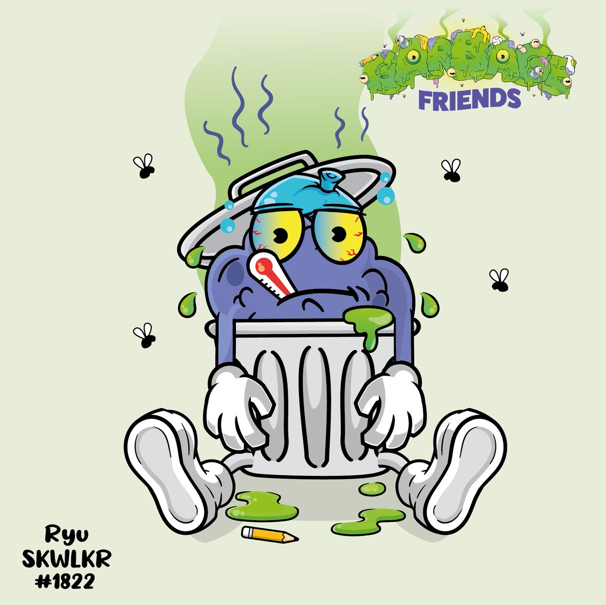 RyuSkwlkr's tweet photo. Wednesday, day three of the week, and my third fanart for @garbagefriends. It seems that the trash can got sick. It's very nauseous. I wonder what it's going to throw up. 🗑🤮
To be continued...
@MotionMarcus #slime
#garbagefriends #slimeline #moreslime
#lespossédés https://t.co/EC3TraWoi9