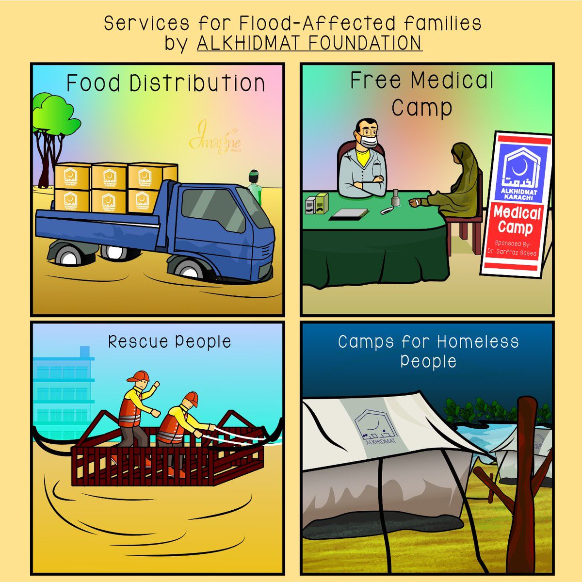 Alinanasir01's tweet photo. In this situation where 1 out of 7 people is affected by the flood and you are safe &amp; sound soo please try to be the upper hand for those who are affected. It doesn’t matter how much you contribute but do play your part because every single penny counts in these devastated times. https://t.co/T9Kyz7vp6d