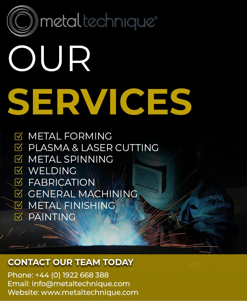metal_technique's tweet photo. We work collaboratively with our customers to optimise even the simplest designs and decide which processes would be most suitable. #Metalwork services we offer #Metal Forming, #plasma &amp; #Laser #Cutting, Metal Spinning, #Welding, #Fabrication and more! https://t.co/lb0TFIBaK0
#uk https://t.co/6xEZgmXLUa