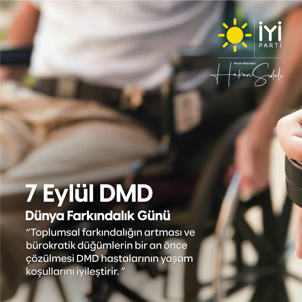 hakansidali's tweet photo. DMD’nin farkındayız, DMD’li kardeşlerimizin yanındayız! 
7 Eylül Dünya DMD Farkındalık gününde iktidarı harekete geçmeye ve DMD’li çocuklarımızın ilaç ve medikal cihaz sorunları başta olmak üzere tüm sorunlarını çözmeye çağırıyorum.
#DMDFarkındalıkGünü https://t.co/K4PUjRttQ4