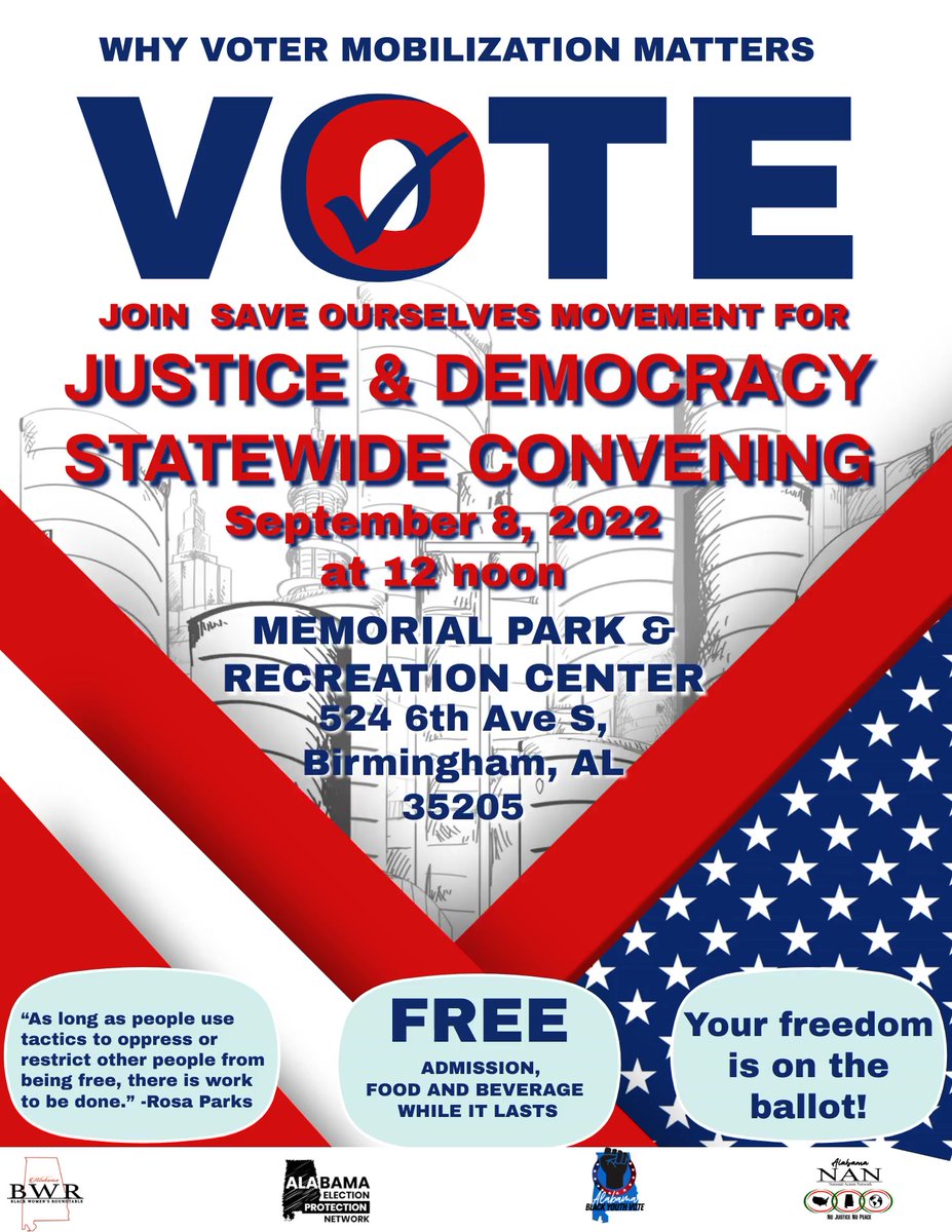 AlabamaBYV's tweet photo. Join us Thursday!!! #vote #votealabama #ballot #election #alabama #205 #256 #334 #251 #freedom #justiceanddemocracy https://t.co/qIaR7oAiuH