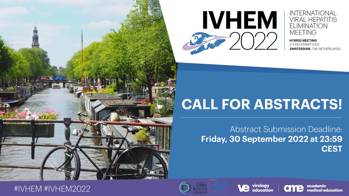 FINDdx's tweet photo. 📢Call for #abstracts!
The abstract submission deadline for #IVHEM2022 got extended!
Share your research with key opinion leaders.
Submit your abstract by 30 September here:
https://t.co/bi4Af6U4iN https://t.co/JJhXHQpjGu