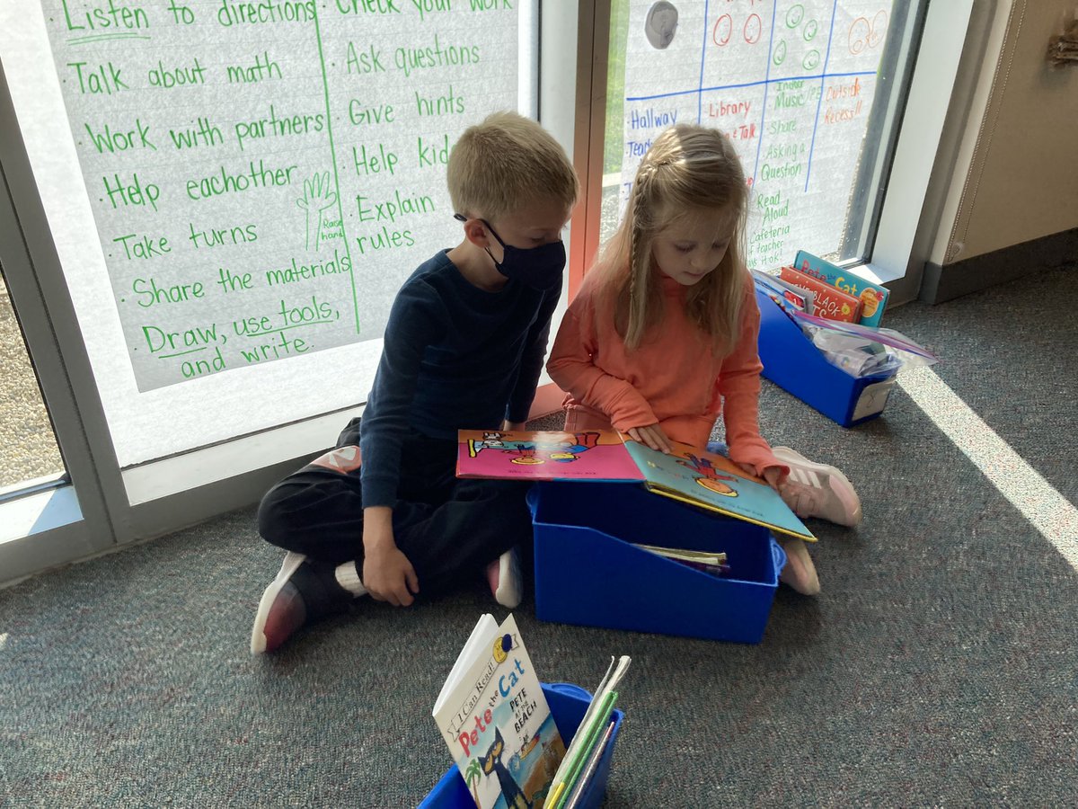 First grade is growing their reading  stamina while reading with a friend ! #d15strong.