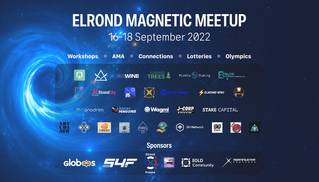 🗓️16-18 September I will participate to the first open Meetup by <a href="/ElrondFrance/">elrond france (migration)</a> 

📝If you want to join, just fill this form: docs.google.com/forms/d/1_60_C…

👀Check in this 🧵what is waiting for you if you come⬇️