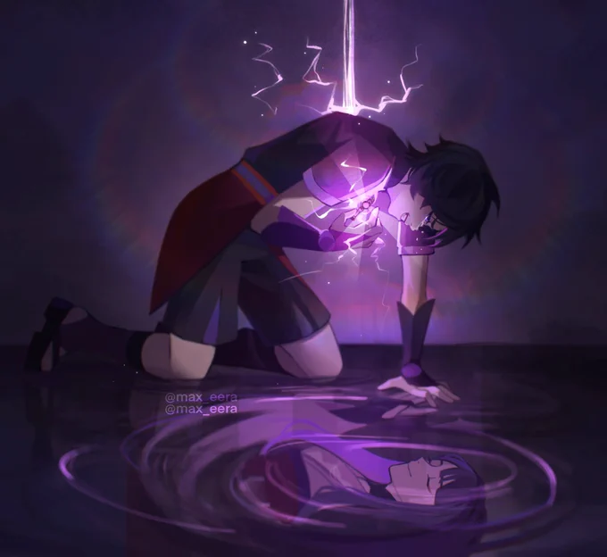 Okay you can interpret this as, his body rejecting the gnosis (it was a prompt/idea I saw on tiktok user@/crypticworms, or just him using the gnosis and being emo, also close- ups! 