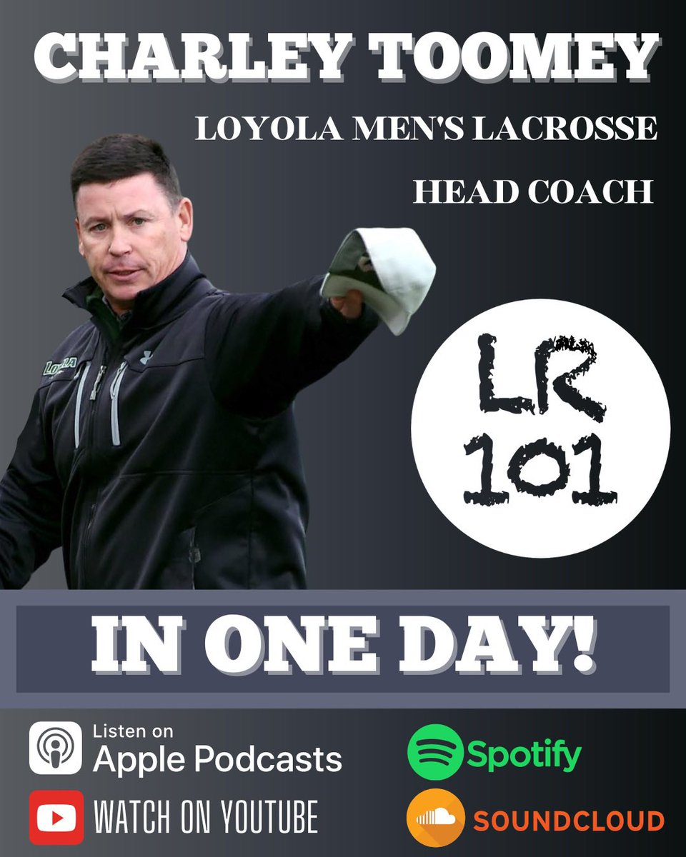 ➡️ Tune in📱on Thursday, September  8th as Luke talks🗣with Charley Toomey, Head Coach of Loyola University Men’s Lacrosse‼️🥍
<a href="/LoyolaMLAX/">Loyola Men's Lacrosse</a>