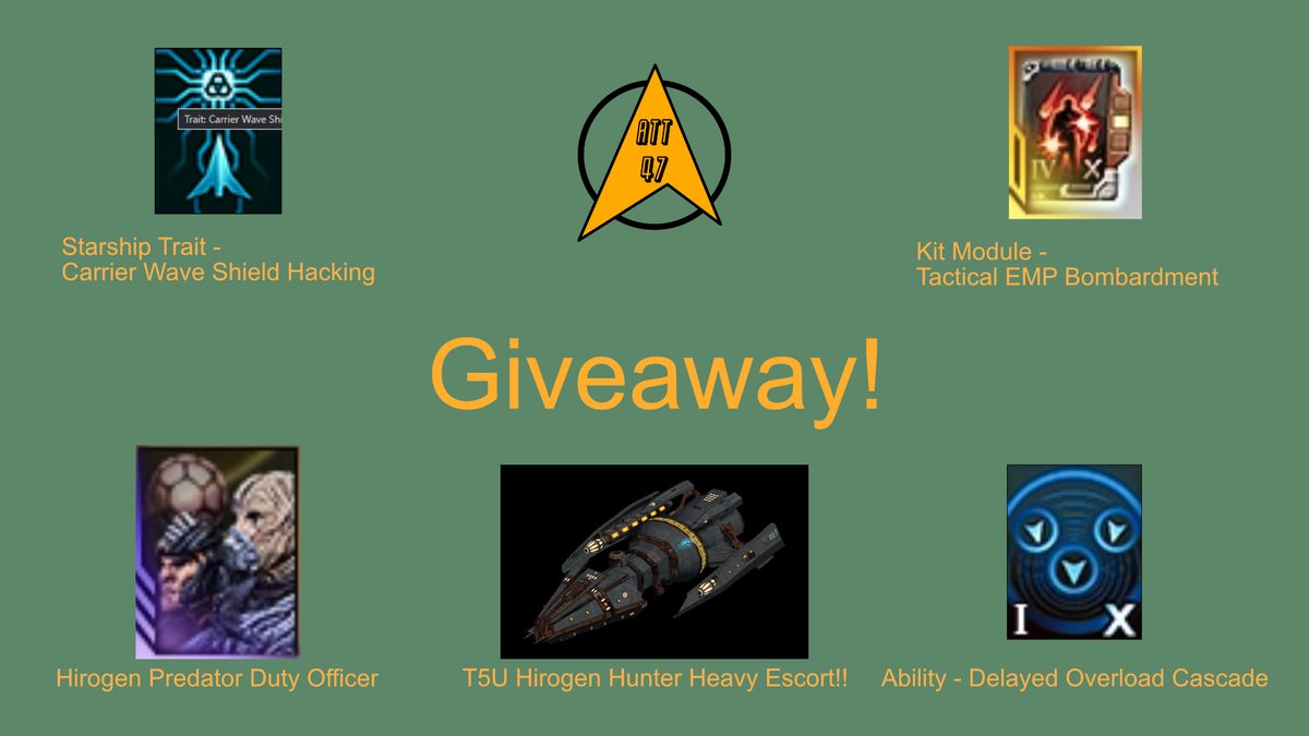 AllThingsTrek47's tweet photo. Citizens of the Federation and her allies...Just Kidding. The new STO giveaway is live! To enter please like this post, follow me on twitter, and re-tweet. The winner will be randomly selected next Tuesday 9/13/22! LLAP🖖#StarTrekOnline #GXA #StarTrekDay #StarTrek https://t.co/3NUMVO3NIS