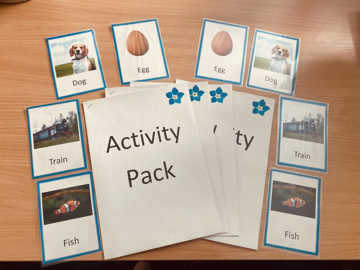 DementiaTeam's tweet photo. Activity packs and pairs cards game are ready for our patients for International Literacy Day tomorrow #InternationalLiteracyDay https://t.co/3es1Cm13xu