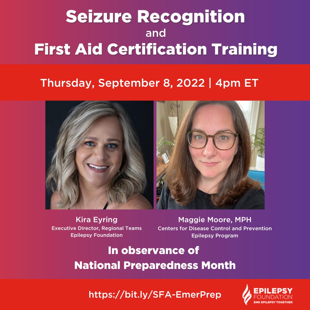 EpilepsyFdn's tweet photo. People with disabilities, including epilepsy or seizures, may need additional support during a crisis. Be prepared by learning what to do during a seizure emergency. Sign up for Seizure First Aid Training &amp; Certification this #NationalPreparednessMonth. https://t.co/3TnG2ys2eX https://t.co/FjHeyIunml