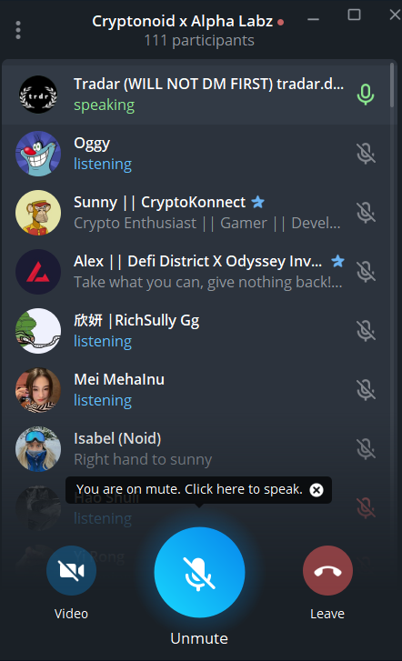 Crypto_Noid's tweet photo. Another Great AMA we had today :)

Thank you community it was amazing hosting @alphalabzbsc

Strong Alpha team and community
The utility is an excellent post to earn and swap is dope
 TG:- https://t.co/5RxXc8dzse

Hangout:- https://t.co/ME6SOU8MC4

#AMA #alphalabz #pinksale #BSC https://t.co/ogUklNqh1t