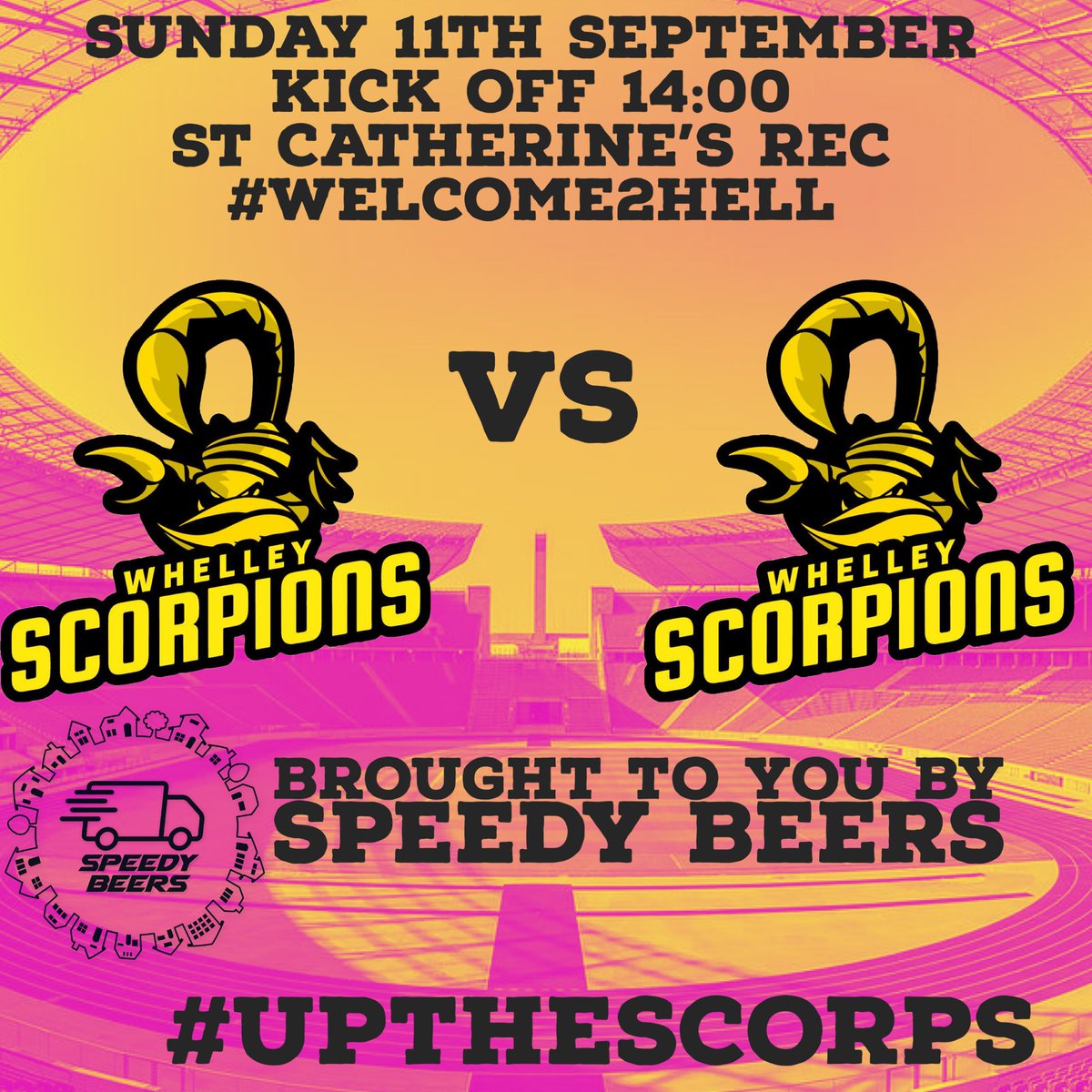 SpringView_FC's tweet photo. Only one fixture for our Sunday teams this week and it’s a big one it’s Scorps on Scorps crime in the cup #Welcome2Hell https://t.co/yyfha4nqBW
