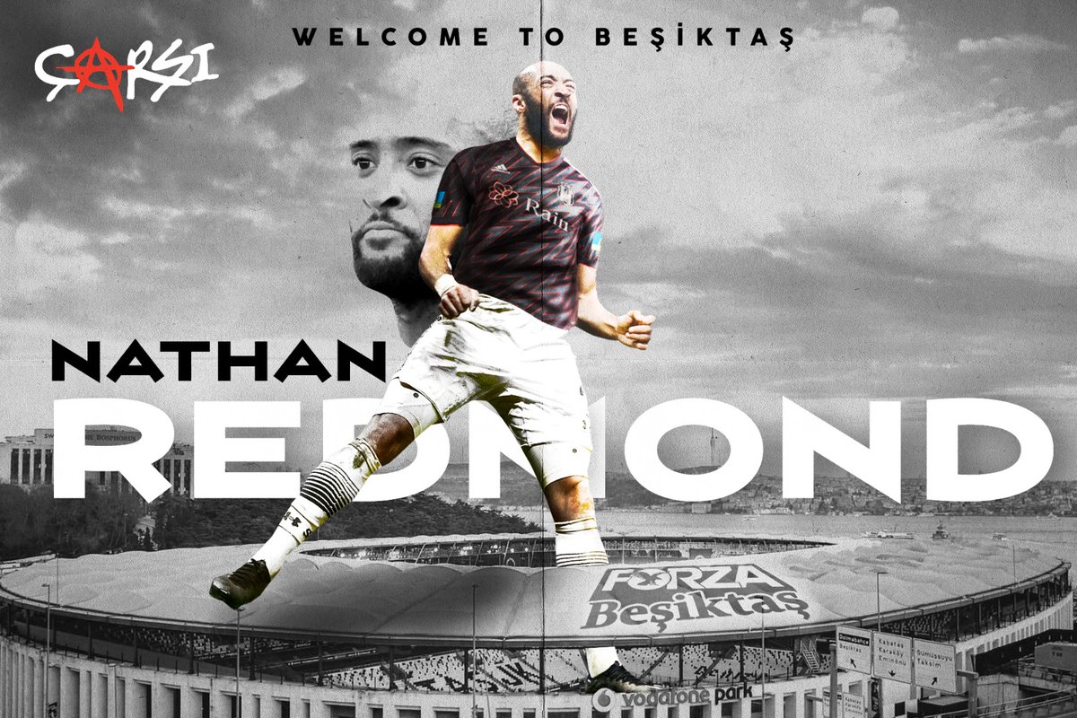 Beşiktaşımıza hoş geldin, Welcome to Beşiktaş Nathan Redmond! Birlikte nice kupalara, nice şampiyonluklara #NathanRedmond