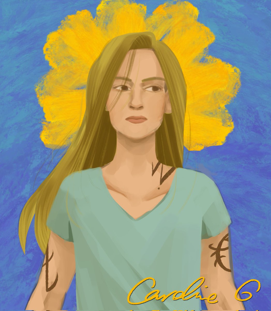 CarolineMGArt's tweet photo. Emma Carstairs 💙💛 from The Dark Artifices series by @cassieclare #emmacarstairs #thedarkartifices #secretsofblackthornhall https://t.co/1XYEacGhku