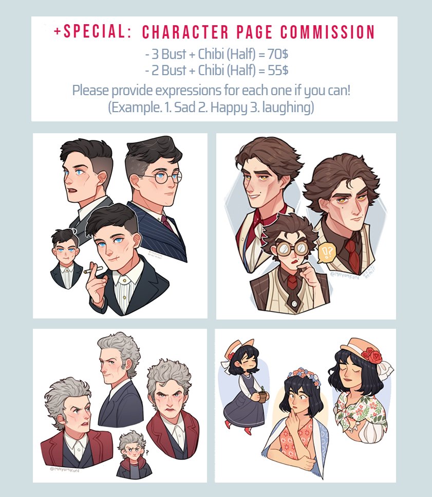 My commissions are now back to open! ✨
Please feel free to DM or contact my email if you're interested or have any question! 🙏💕 