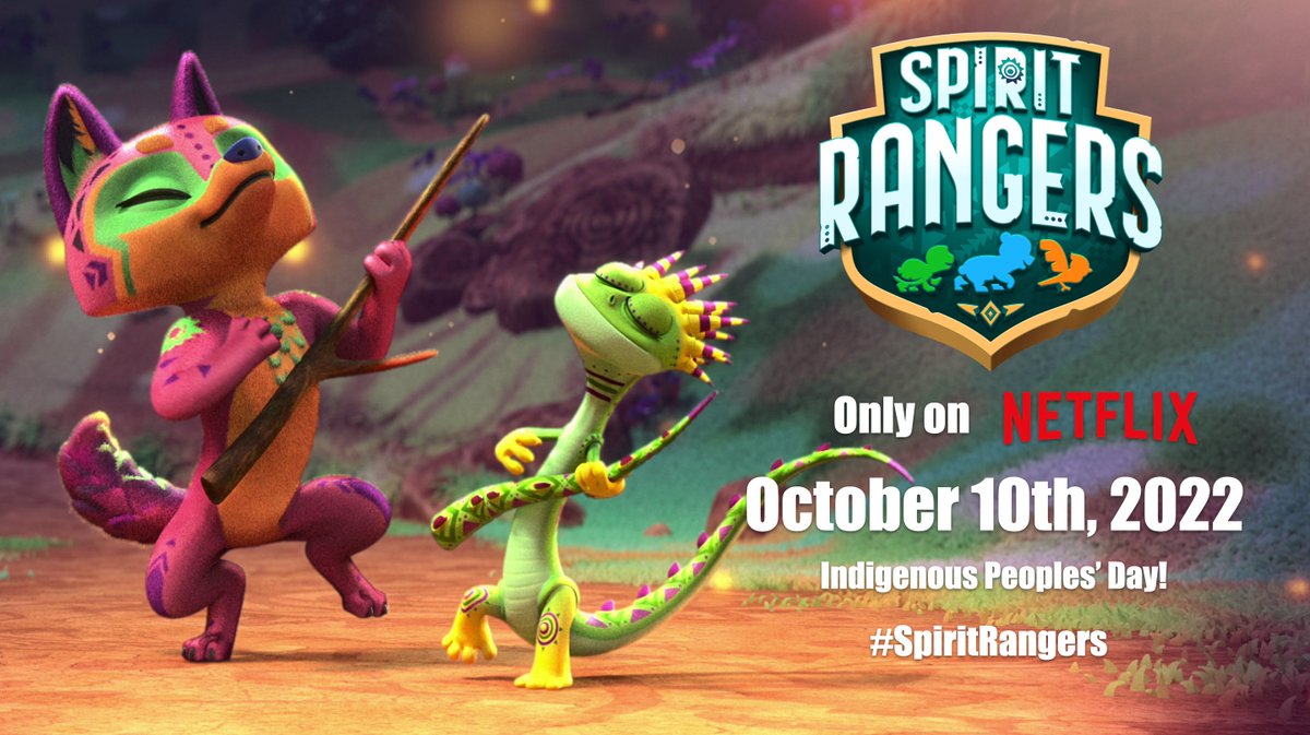 joeytainment's tweet image. After 2 years of work, Spirit Rangers releases on Netflix on Indigenous Peoples' Day! It’s the first kids TV show in history created by a Native American woman with an all Native writers room and I got to be a writer / consulting producer on it! I'm just so happy!! #SpiritRangers