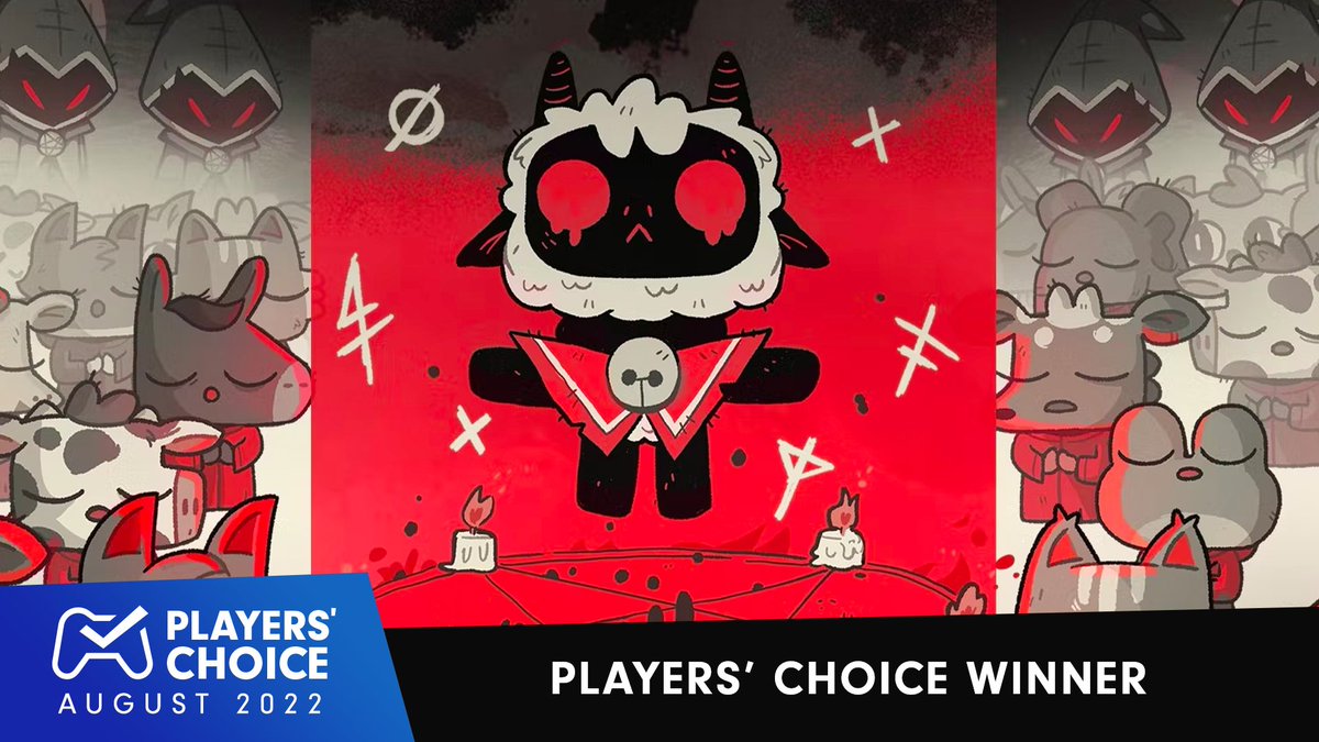 The voters have spoken! Cult of the Lamb gathers its flock to win the August Players’ Choice title: play.st/3cEFXXg