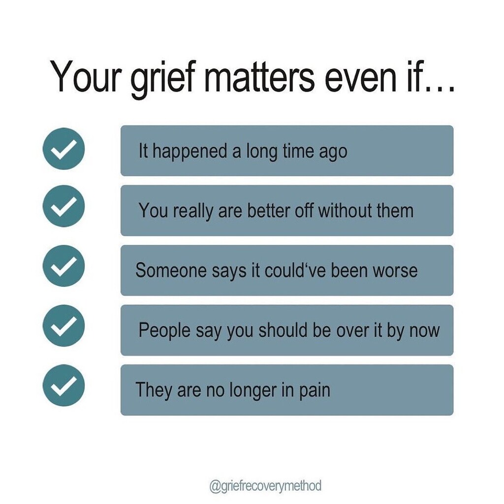 GriefRecovery's tweet photo. Your grief is valid no matter how others try to minimize, rationalize, or intellectualize it away.
#grief #griefrevolution #griefrecoverymethod #traumarecovery #traumahealing https://t.co/MIVVj5QMHZ