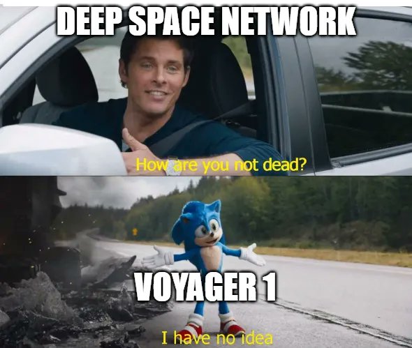 answerswithjoe's tweet image. Voyager 1 is just vibing. #MemeDay #LaughSmarter
