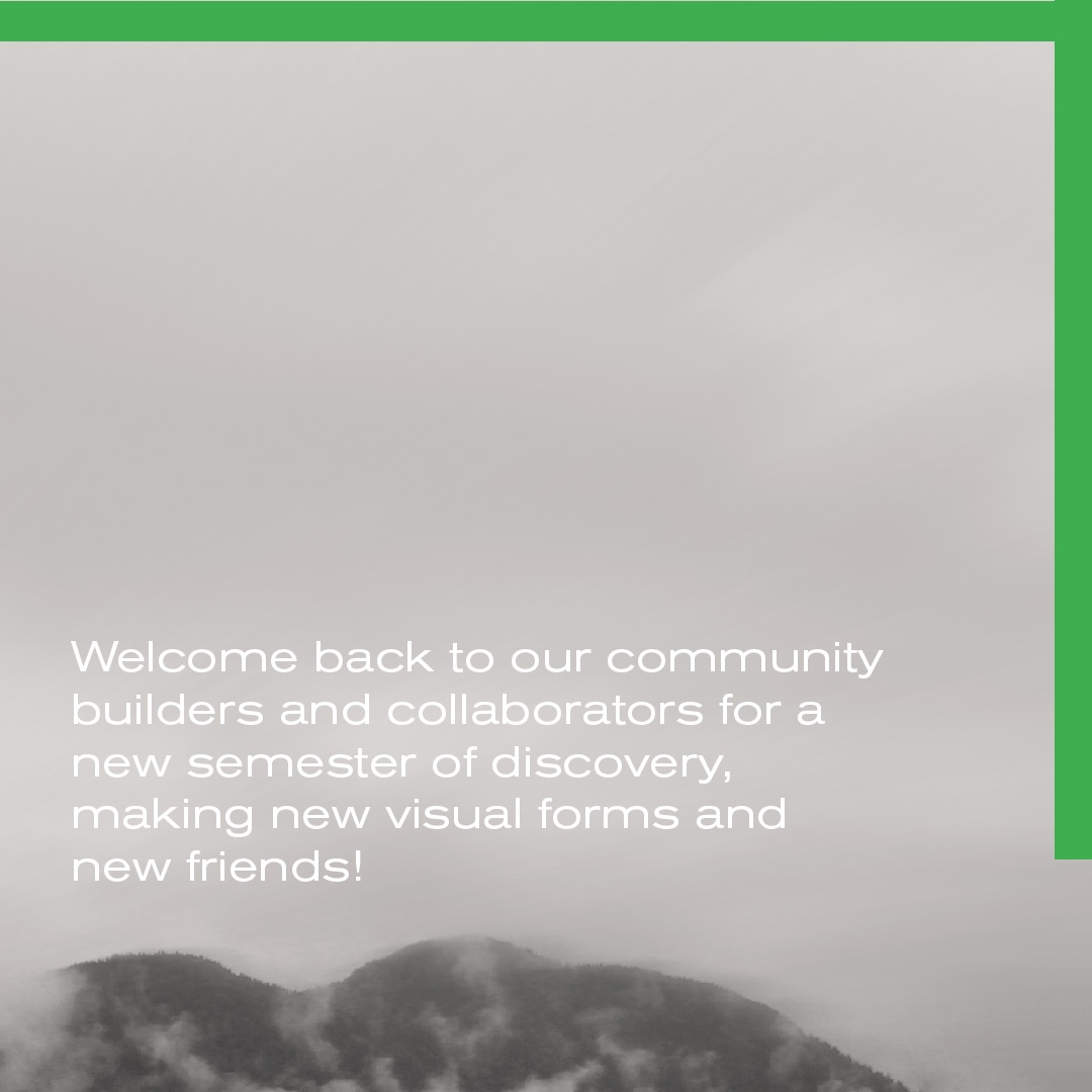 Welcome back to our community builders and collaborators for a new semester of discovery, making new visual forms and new friends! #ufvgdd #ufv #graphicdesign #digitaldesign <a href="/goufv/">U of Fraser Valley</a> <a href="/ufvarts/">UFV ARTS</a>