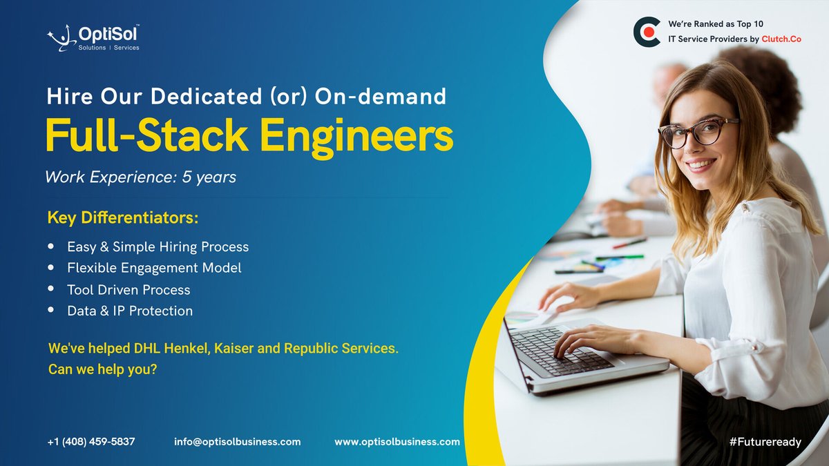OptiSol's tweet image. Transforming ideas into full fledged solutions with front-end as well as back-end technologieshttps://bit.ly/3D0A5Cn
#Fullstackengineers #Fullstackdevelopment #Frontenddevelopment #backenddevelopment #USA #UK #Australia #fullstackengineering