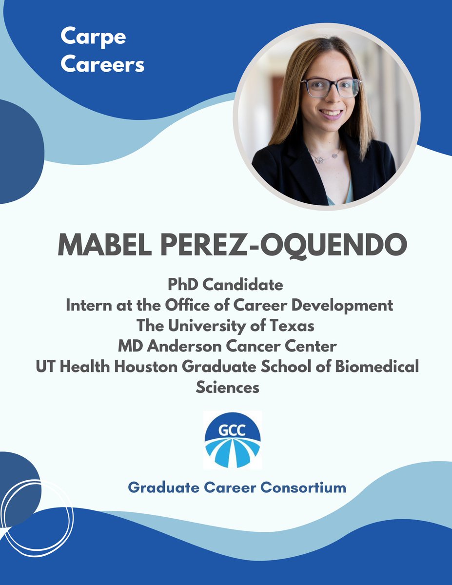 CarpeCareers's tweet photo. This week's @CarpeCareers author @MabelGPerez is a PhD student with strong background in professional development programing &amp; career guidance. Mabel discusses how PhD students can gain career clarity through experiential learning, self-assessment, networking, &amp; acquiring skills. https://t.co/gRDjhxnde4
