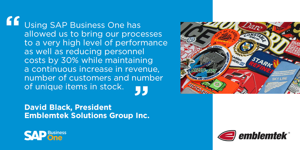 Forgestik's tweet image. (CUSTOMER CASE) Discover how the flexibility and robustness of SAP Business One has enabled Emblemtek to meet the needs of the company and its users for more than 15 years. Read the full story here: hubs.la/Q01kvL1K0

#forgestik #sapbusinessone #erpsoftware