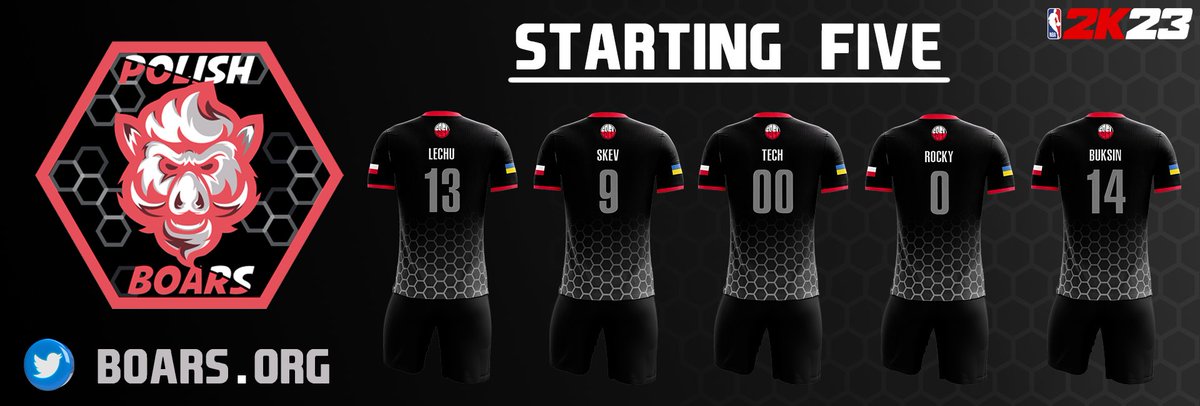 Boars_Gaming (@boars_org) on Twitter photo New season, old crew 🇵🇱🐗🏀. We're proud to announce our squad for the upcoming NBA 2K23. See you on pro-am 🏆!
PG/Captain: <a href="/qLechu/">qLechu</a>
SG: <a href="/qSkevo/">Skev_2k</a>
SF: <a href="/TeCH__00/">CyberCure Technologies</a>
PF: <a href="/R0ckyyy987/">R0ckyyy987</a>
C: <a href="/qBuksin/">qBuksin</a>
6man: <a href="/TheRealScotty21/">Scotty</a>/?
Twitch: tv/skevinski
<a href="/uaeb_org/">Ukrainian Association of Electronic Basketball</a> <a href="/IPPA_2K/">International Pro Am Players Association</a> <a href="/LaSastreria2K/">La Sastrería 2K / LS2K European League</a> <a href="/2K_IES/">International E-Sports (IES)</a> New season, old crew 🇵🇱🐗🏀. We're proud to announce our squad for the upcoming NBA 2K23. See you on pro-am 🏆!
PG/Captain: <a href="/qLechu/">qLechu</a>
SG: <a href="/qSkevo/">Skev_2k</a>
SF: <a href="/TeCH__00/">CyberCure Technologies</a>
PF: <a href="/R0ckyyy987/">R0ckyyy987</a>
C: <a href="/qBuksin/">qBuksin</a>
6man: <a href="/TheRealScotty21/">Scotty</a>/?
Twitch: tv/skevinski
<a href="/uaeb_org/">Ukrainian Association of Electronic Basketball</a> <a href="/IPPA_2K/">International Pro Am Players Association</a> <a href="/LaSastreria2K/">La Sastrería 2K / LS2K European League</a> <a href="/2K_IES/">International E-Sports (IES)</a>