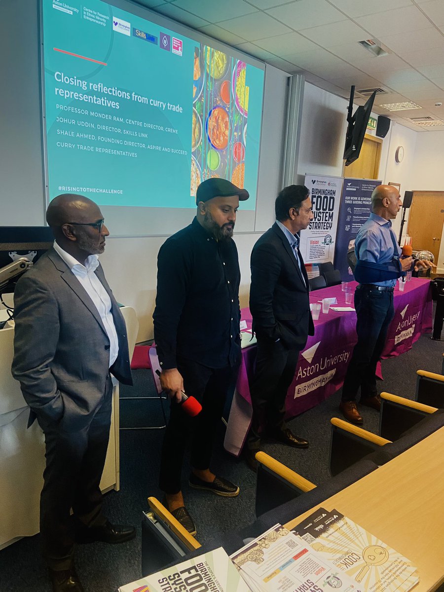 CREMEatAston's tweet photo. Thank you to everyone who joined us today for our 'Farm-to-fork food resilience: Birmingham &amp; the curry house trade' conference 🙌
 
We look forward to continuing this conversation in the future 💫
 
#RisingToTheChallenge
 
@FFC_Commission @lpcminimumwage @BhamCityCouncil https://t.co/1KD5kGCmGE