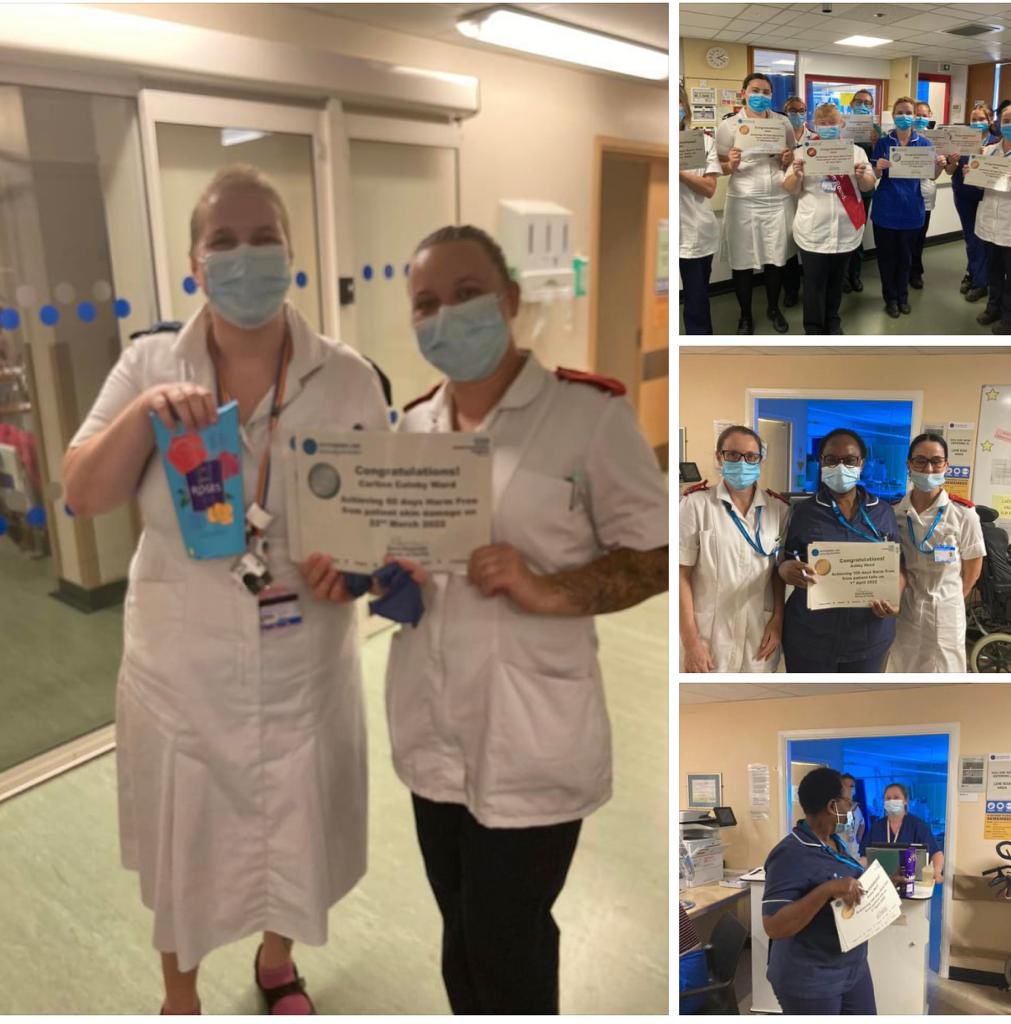 UlhTeam's tweet photo. We really enjoyed the opportunity to deliver well earned Harm Free certificates with the added bonus of a box of chocolates 🍫👍 So well deserved - great work 💕@SarahAddlesee @ang08davies @ULHTMedicine @DivisionUlht @ClinicalCss https://t.co/Ix9GZHvNW6