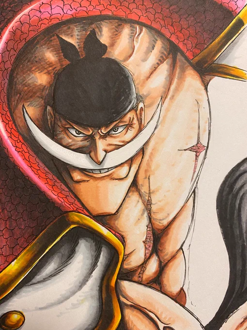 おれァ "白ひげ" だァア!!!!#ONEPIECE #イラスト 