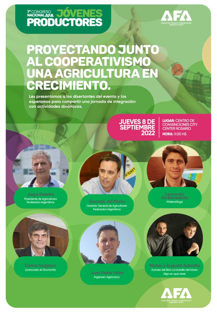 Nos encontremos mañana en el Congreso Nacional AFA Jóvenes Productores!! Repasaremos hitos y tendencias sobre el "El camino de la digitalización, desde la información digital hasta su integración con la #maquinaria".