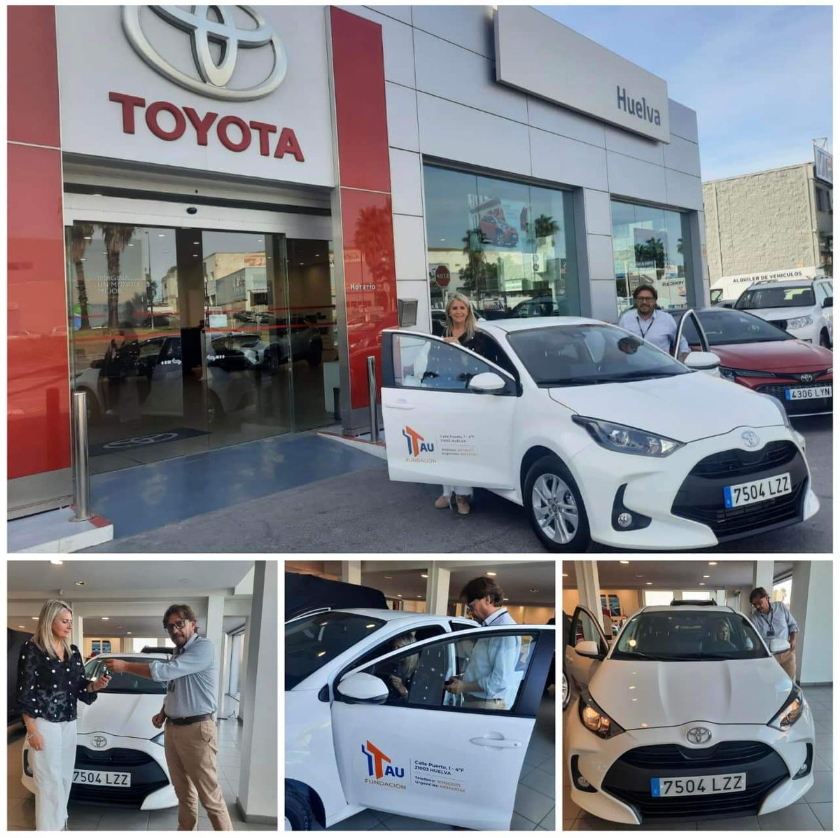 Estrenamos vehículo en Huelva. 
Todo va sobre ruedas gracias a esta nueva adquisición en Toyota Huelva, para cubrir las necesidades de la Fundación TAU. Un vehículo para seguir avanzando en los derechos de las personas que apoyamos en Huelva y su provincia.