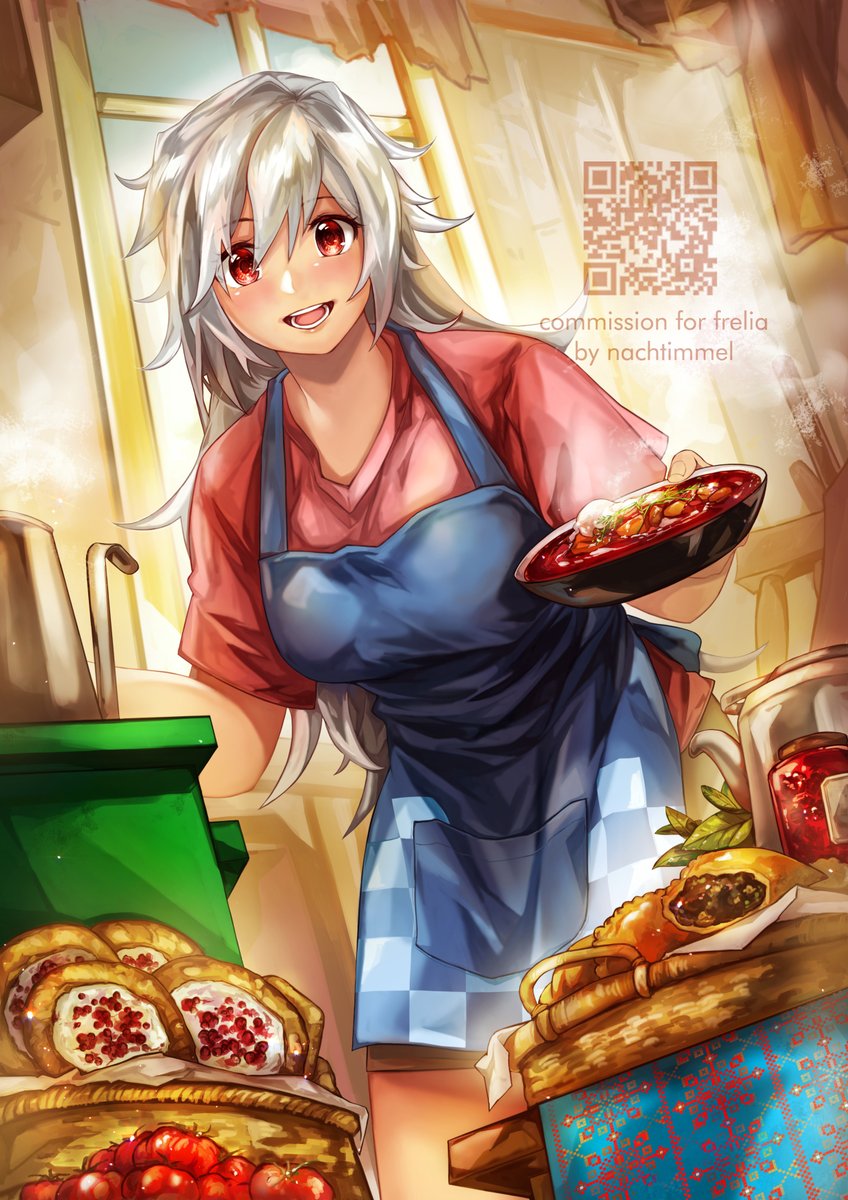 「Commission for Frelia! i want food 」|nacht🐟のイラスト