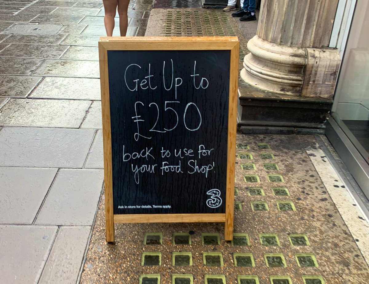 jackrooke's tweet photo. using the cost of living crisis &amp; the fact more &amp; more people can’t afford basics like food and heating as marketing / deals / fun games is crass &amp; truly bleak @ThreeUK https://t.co/MIaOdULHjo