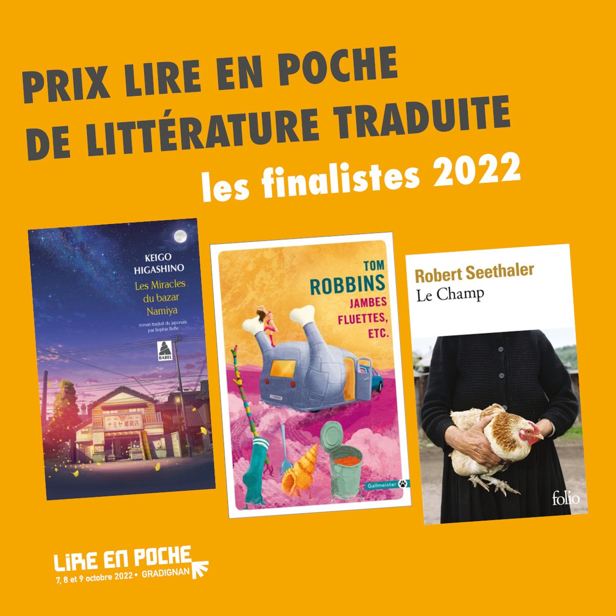 🖊️Pour la 18e édition, le salon met en avant six traducteurs et traductrices grâce au prix Lire en poche de Littérature traduite ! 

🏅Découvrez le ou la lauréat.e de ce prix, au cours de la soirée d'ouverture le vendredi 7 octobre.
#lireenpoche2022 #littérature #traduction