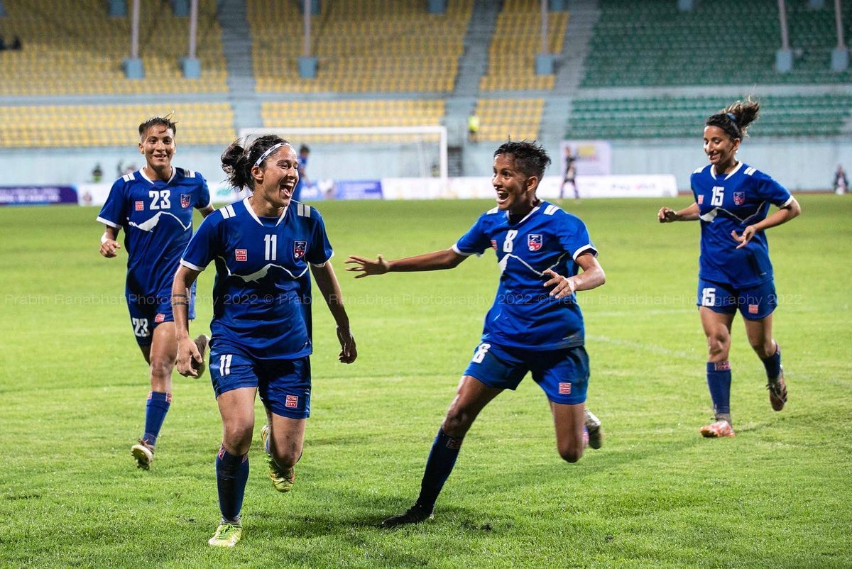 prabinranabhat's tweet photo. Some pictures from #SAFF Women's Championship 2022 football match between #NEPAL and #Bhutan (4-0) at Dashrath Stadium in #Kathmandu #Nepal on #Tuesday 06 #September 2022.
#football #anfa #saffwomenschampionship #saff2022 #saff #prabin #prabinranabhat #sportsnepal https://t.co/nvTPJKazKh