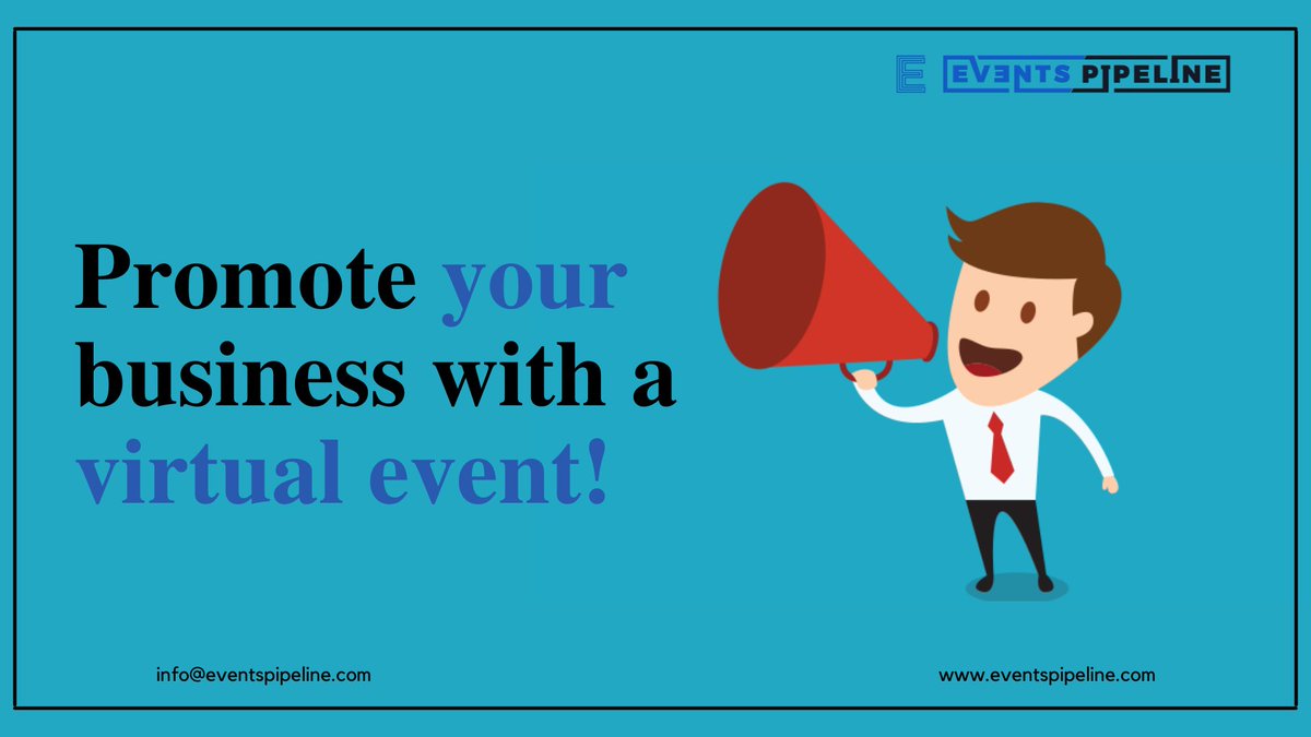 👉Promote your business with a virtual event! 

🔹If you are looking for a convenient, time-saving and budget-friendly way for promoting your business then plan a virtual event with Events Pipeline. 

 👉Request a demo and start planning your virtual event with Events Pipeline.