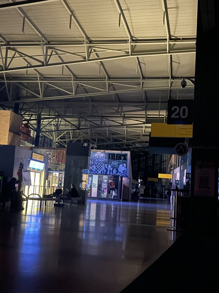 austintexass's tweet photo. When power first went out (over an hour ago) vs. now @AUStinAirport #AUSalert they said power will be back at 6:30 am and @SouthwestAir says our flight will depart at 6:30 am the math isn’t mathing….. https://t.co/ZWftND30U2