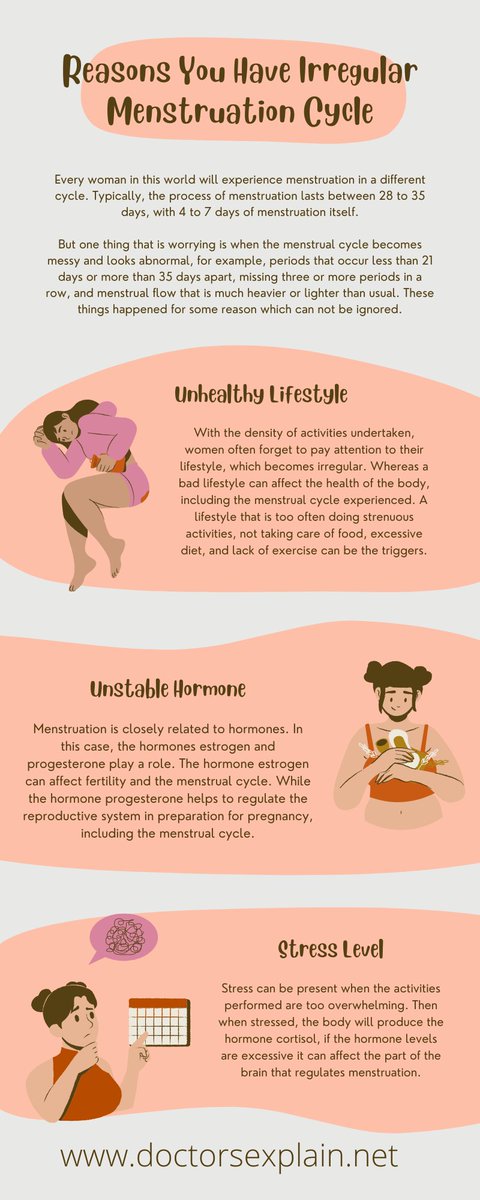 Treatment for irregular periods
>hormone therapy, such as estrogen or progestin.
>metformin to treat PCOS and insulin resistance.
>thyroid medication.
>surgery to remove fibroids.
>changes to your hormonal birth control if it's causing menstrual irregularity.

#irregularperiods