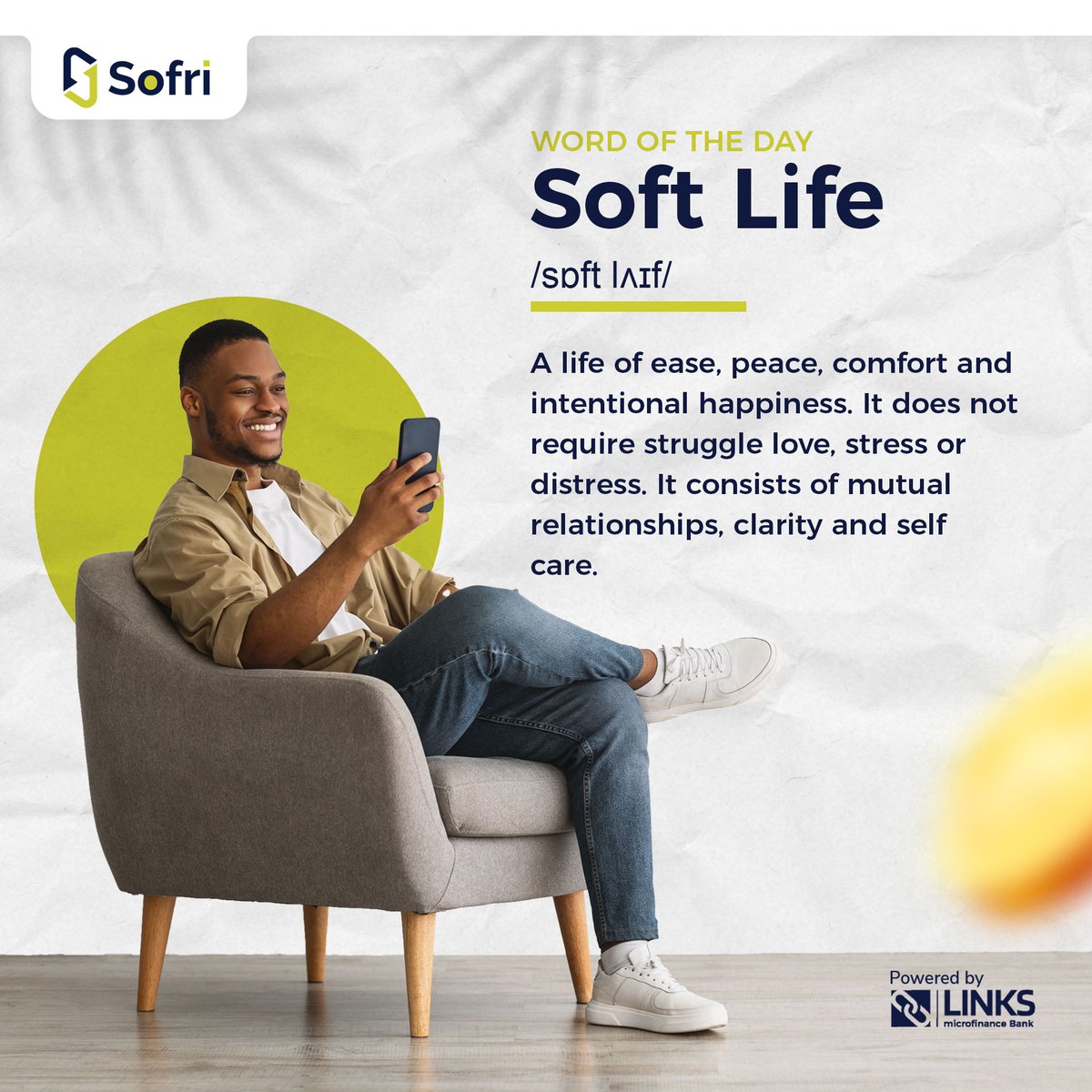 Bank_Sofri's tweet photo. What does the "Soft Life' mean to you?
Welcome to a life of ease, welcome to Sofri, welcome to borderless banking.
#backtoschoolloans #transfers #sofricard #wegiveloans #loans #savings #investments #sofriautoloan #sofrirentloan #sofrinvest #sofrisave #billpayments #banksofri https://t.co/71iTBljsHA