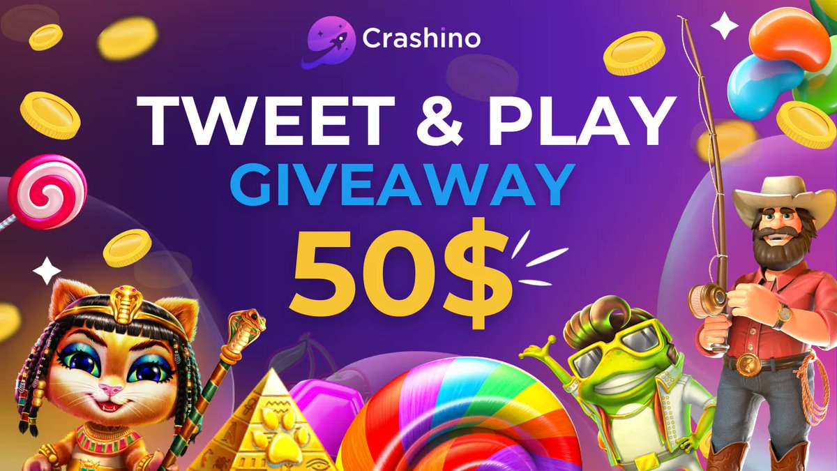 CrashinoPlay's tweet photo. 🚀 It is easier than ever to win 50$! Take part in our Tweet&amp;Play giveaway and get a chance to win!

 1. Follow Crashino
 2. Retweet this post 

🤑 As easy as that to win 50$ to play with! 

#crashgame #nftgiveaway #crashinoplay #onlinecasino #onlineslots #giveaway #playforfun https://t.co/seq0yJUuNc