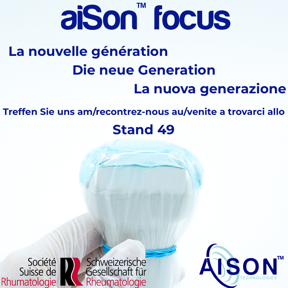 Join us this week on booth 49 at #SGR #SSR and experience the new generation of the aiSon™ Focus, the world's only adaptive ultrasound pad!

#Rheumatology #SGR #SSR #ultrasoundpad #ultrasoundtechnology #ultrasoundimaging