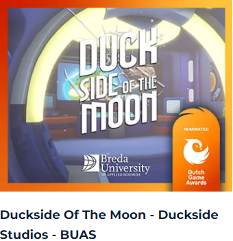 broos_sam's tweet photo. I am thrilled to announce that my team and I from my previous project Duckside of the Moon (created as project for Breda University of Applied Sciences) got nominated for the Best Student Game Award at the Dutch Game Awards 2022! ��🦆

https://t.co/6bEZSAlrks https://t.co/P30dhsMe1z