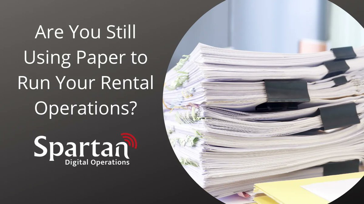 SpartanMobility's tweet photo. Paper is a 5,000-year-old technology and using it in your operations costs time and money.  Watch our video to learn why removing paper is vital for modern rental companies and discover the four steps needed for a successful paperless operations trial. https://t.co/Mwrfq4mN8W https://t.co/kPd0EprfeG