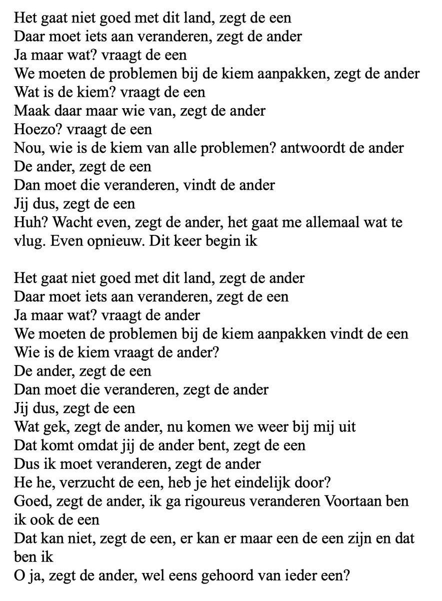 Op verzoek. Uit De Stemming 1 (2002)