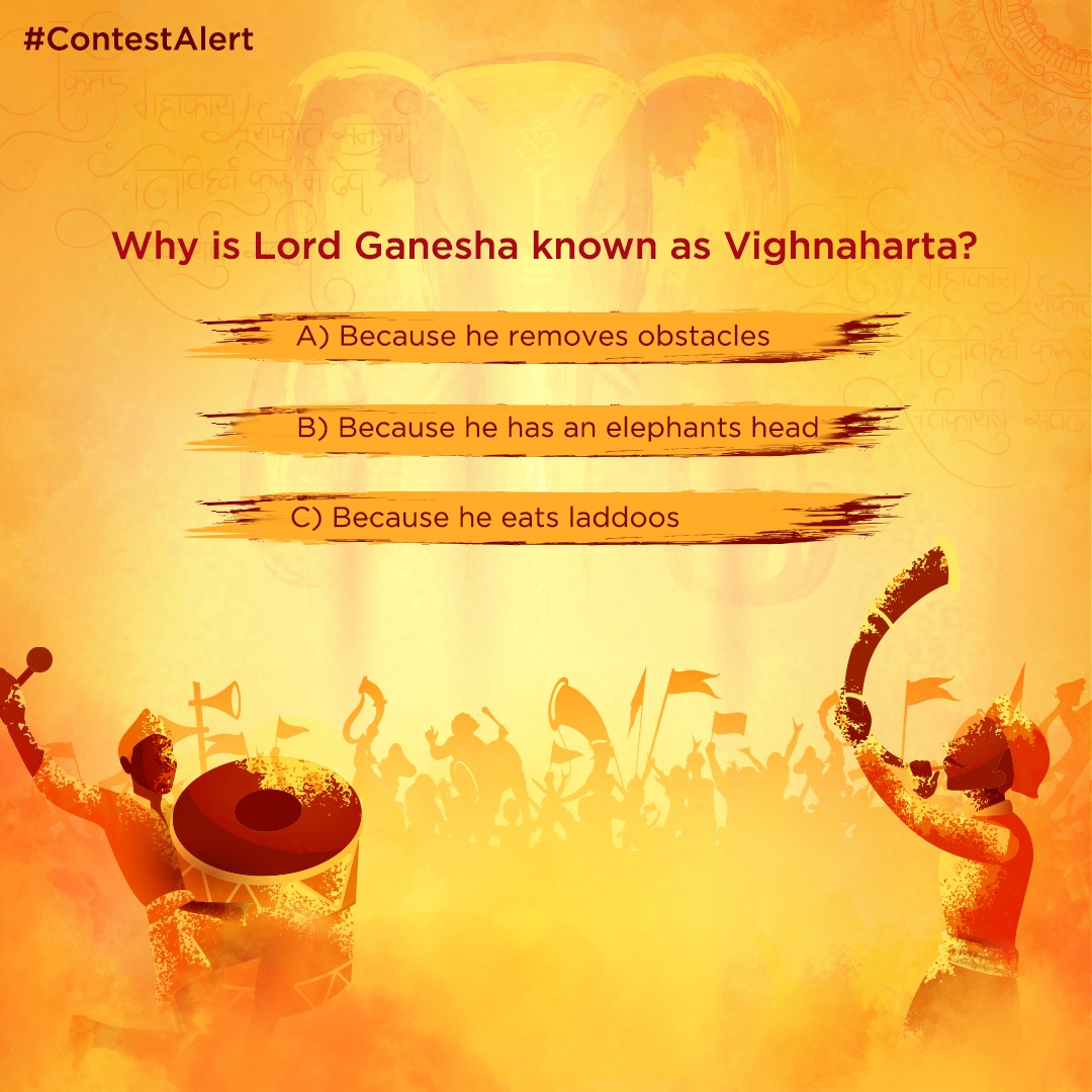 How good is your Sanskrit? Answer this question about Ganpati Bappa and stand a chance to win exciting prizes. Drop your answers in the comments below.  

#HappyGaneshChaturthi #ThePowerToLead #Vision #TrendSetter #AtGangarEyeNation #ContestAlert #Contest